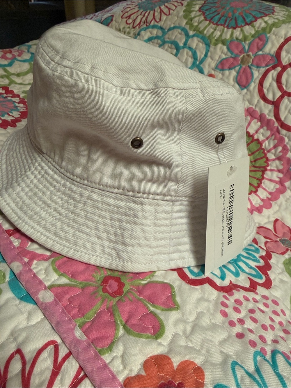 White Bucket Hat - Unbranded Classic Cotton Sun Hat
